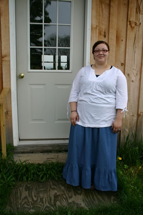 Ladie's Denim Prairie Skirt