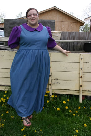Ladie's Denim Zip Back Jumper