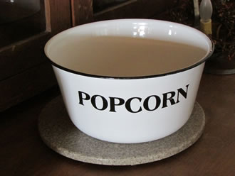 Enamelware Popcorn Bowl