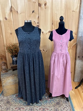 Katie s Mercantile Pull On Button Bodice Zip Back Apron Style Jumpers