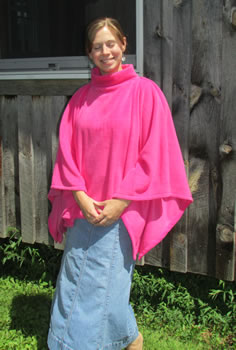 Soft fleece mantle garment